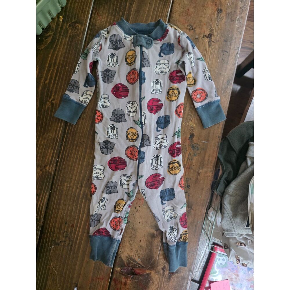 Hanna Andersson Star Wars Baby Pajamas One Piece Romper 70 9-12 Months